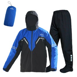 VIKAMAKA Waterproof Rain Suit for Men,Lightweight Rain Jackets and Pants Portable Reflective for Motorcycle Cycling Rain Gear