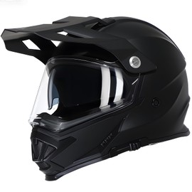 TRIANGLE Dual Sport Motorcycle Helmet Dirt Bike Helmets ATV Full Face Helmet for Adults Men with Internal Sunshield DOT Approved