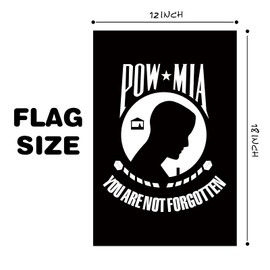 Pow Mia Garden Recognition Day Garden Flags 12x18 Inches for Outdoor Garden Yard Outside Decorations