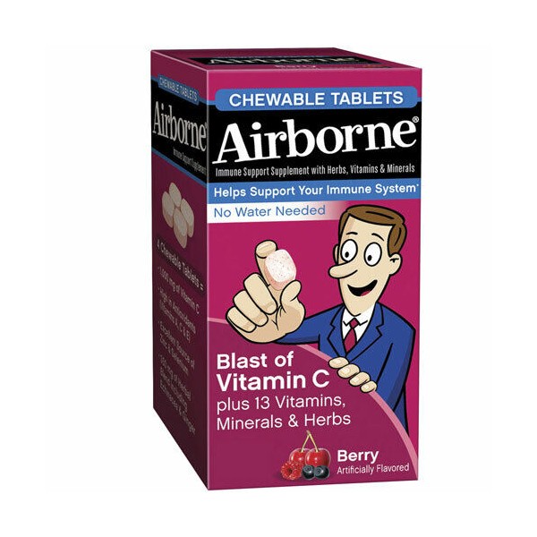 Airbone Chewable Berry 64 Tabs  by Airborne