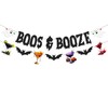 Glitter Boos and Booze Banner with Cocktail and Ghost Design