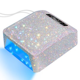 CHRISTINE SHELLY UV LED Nail Lamp 96W Plug-in Nail Dryer Sparkly Gel Polish Light 4 Timer Setting Professional Quick Dry Curing Lamp with Display Auto Sensor for Salon & Home