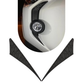 Fog Lights Fang Decals for Toyota 4Runner 2014-2024, ABS Plastic Stickers Blackout Overlay Front Bumper Trim Grill Insert, Easy Peel & Stick Upgrade (Matte Textured)