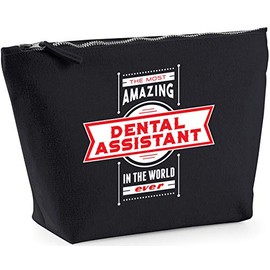 Hippowarehouse The Most Amazing Dental Assistant printed make up cosmetic wash bag 18x19x9cm