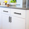 Cjueiom 6 Pack Matt Black Cupboard Handles 96mm Hole Center