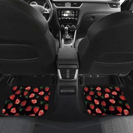 Liuqpwys Strawberry Car Floor Mats All Weather Anti Slip Driver Passenger and Rear Floor Mats Dust Proof Car Interior Accessories Universal Fit Most Cars,SUV, Trucks