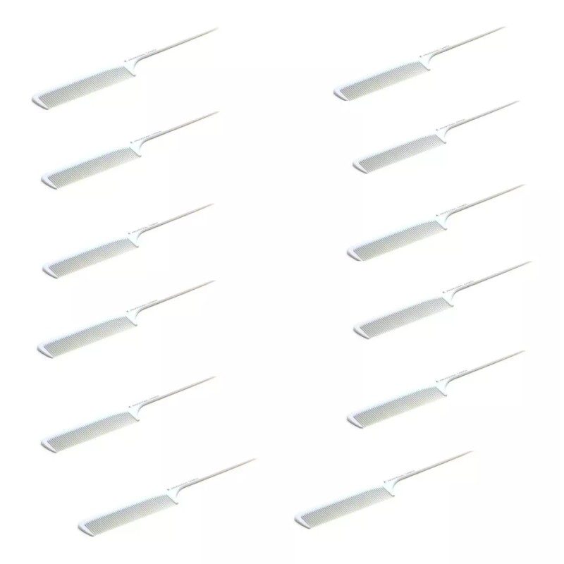 Lobo Profesional 12 Peines De Cola Resistente Al Calor Ceramica/carbón