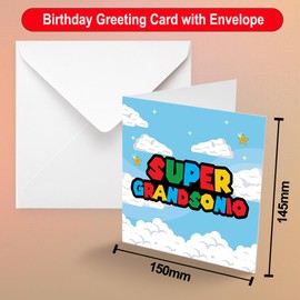 Papa Prints Happy Birthday Cards for Him with Envelope (145 x 150 mm) Funny Birthday Card for Him Grandson Valentine Cards