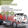 Exterior Front Door Handle with Lock Cylinder & Keys Fit