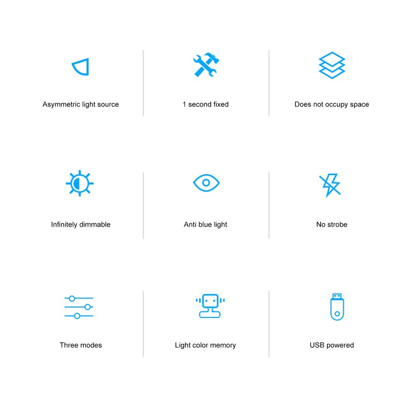 Monitor Light Bar 3 Switchable Light Modes Stepless Dimmable Touch