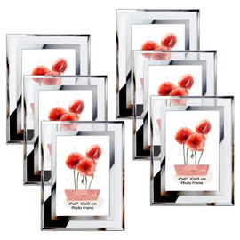 Schliersee 4x6 Picture Frame Set of 6 Home Decor Multi Glass Frames for Tabletop Display