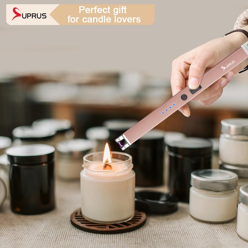 SUPRUS Electric Arc Lighter Windproof Flameless Lighter Rechargeable USB Lighter