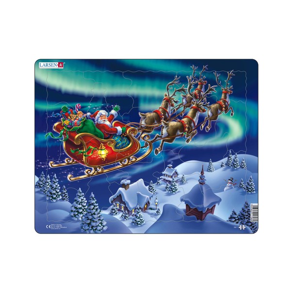 Larsen XM1 Santa Claus and His Sleigh in Northern Lights,