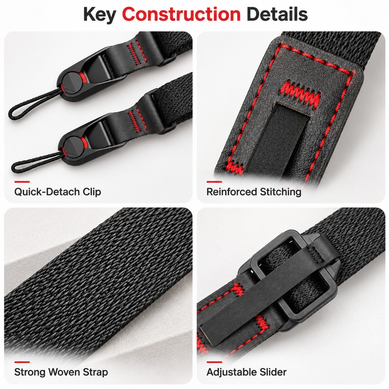 Quick Release Camera Shoulder Strap for DSLR and Mirrorless Cameras