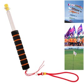 Carp Streamer Pole, Aluminum, Extendable, 8.2 ft (2.5 m), Golden Top, Koinobori Pole, For Gardens, Outdoors, Embedded Carp Streaming Pole, Compact, Festival, Decoration, May 5, Boys, First Festival