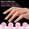 Qiek Medium Coffin Fake Nail Tips, 15 Sizes 240 PCS