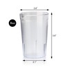 New Star Break Resistant Restaurant Stackable Tumblers, 8-Ounce, Clear, Set