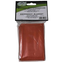 MFH Survival Rescue Emergency Blanket Silver and Orange Coated