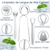 Jasinber Set de 3 Cepillo de Lengua de Acero Inoxidable