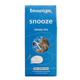 Teapigs Organic Snooze Herbal Tea Made With Whole Herbs And Fruits (1 Pack Of 15 Temple Tea Bags) Naturally Caffeine Free