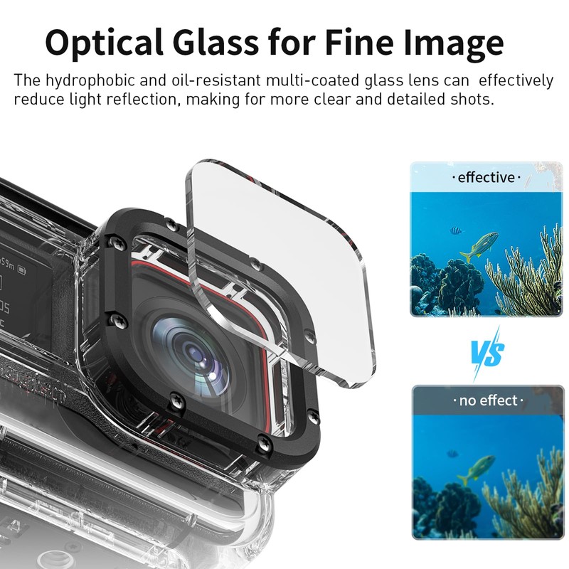 Buziba Waterproof Case Underwater Dive Case Protective Shell for Insta360