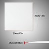 DRERIO 4 pcs ABS Plastic Sheets Boards 1.5mm White Plastic