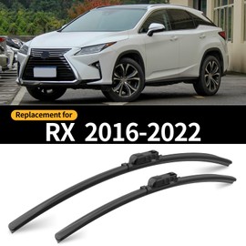 GARDIMU Front and Rear Windshield Wiper Blades, 3 Pcs Front and Back Windshield Wipers Blades Replacement for Lexus RX 2016-2022(Not for 350L 450hL), Car Window Wiper Blades for Lexus RX350 350h 450h