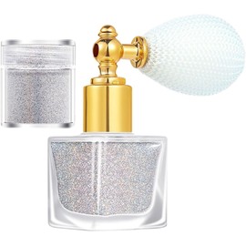 ABOOFAN Spray de Purpurina Corporal Efecto Brillante y Multiuso, Polvo de Brillo para Maquillaje en Color Plata, Adecuado para Maquillaje y Eventos Obsequios