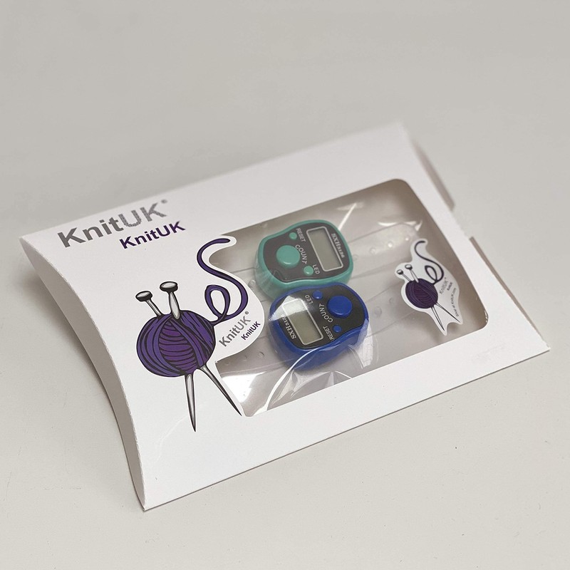 KnitUK Tally Counter - LED Backlight. Pack of 2. Teal