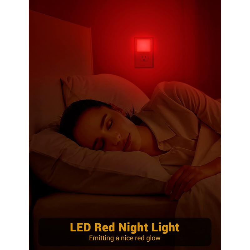 JandCase Red Night Light, Red NightLight[2 Pack],0.3W LED Night Light