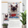 Breeze Decor Patriotic Siamese Garden Flag Set Mailbox Hanger Cat