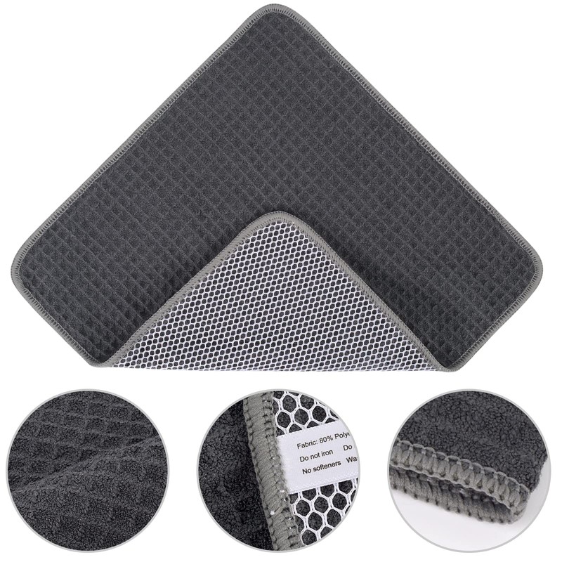 KinHwa Microfiber Dish Cloths for Washing Up Drying Towels Waffle