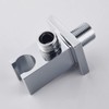 Chrome Wall Supply Elbow with Hand Shower Holder, Keymark Brass