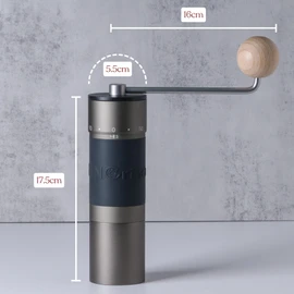 KINGrinder K6 Manuelle Kaffeemühle mit 200 einstellbaren Mahlgraden für Aeropress, French Press, Drip, Espresso, 35g Fassungsvermögen