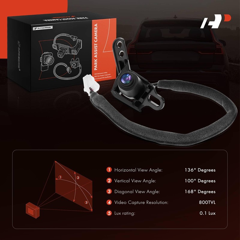 A-Premium Park Assist Camera Rear View Backup Reverse Camera Compatible