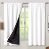 BGment White Blackout Curtains for Bedroom 63 Inch Long -