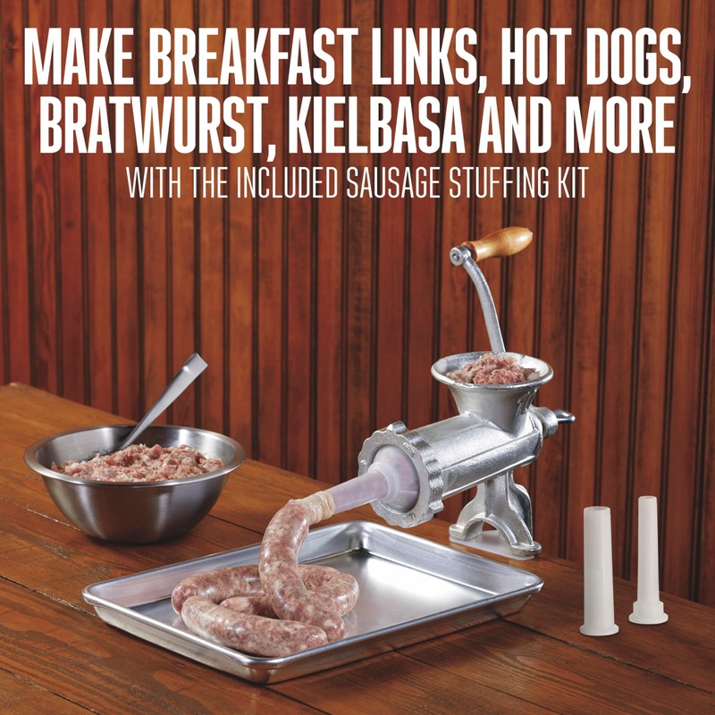 Weston #10 Manual Tinned Meat Grinder and Sausage Stuffer ,