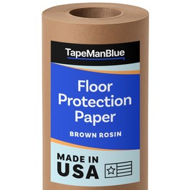 Floor Protection Paper, 36 inch x 166 ft Roll, Made in USA, #69 Brown Rosin Masking Paper Roll, 100% Recycled, Thick Floor Covering for Painting, Moving, and Construction