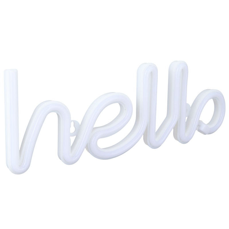 LED Neon Sign Hello Letters Neon Light Wall Decor for