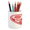 Lunarable Love Pencil Pen Holder, Print of Graphic Heart and