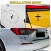 Lyxheth 2PCS Metal Jesus Christ Cross Badge Sticker, Cross Car