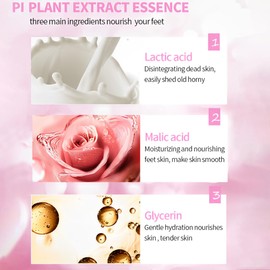 HAZMA 2 Paar Feuchtigkeitsspendende Fussmaske,Natürlich Fußmaske,Hornhaut Entfernen Fuß, Hornhautentferner Socken, Fußpflege Für Zarte Füße, Exfoliating Fussmaske Für Männer,Frauen (Rose,Honig)