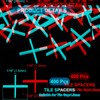 sourcing map 400Pcs Tile Spacers, 1.5mm 1/16" Thick Cross Shape