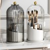 Rotating Makeup Brush Holder – Makeup Organizer With Lid, Cosmetic