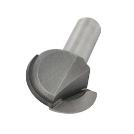 uxcell 1/2"x1-1/4" 2 Flutes Round Nose Router Bit Cutting Tool Silver Tone