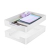 2 Pcs Rectangular Plastic Desk Organizer Tray, Desk Letter Tray,