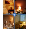 ZEQIDOU Amber Sleep Light Bulbs Dimmable, Blue Light Blocking, A15