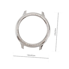jojofuny Rhinestone Watch Shell Protective Case for Active Hollow Out Design Drop Resistant Cover Silver Stylish Watch Accessories for Enhanced