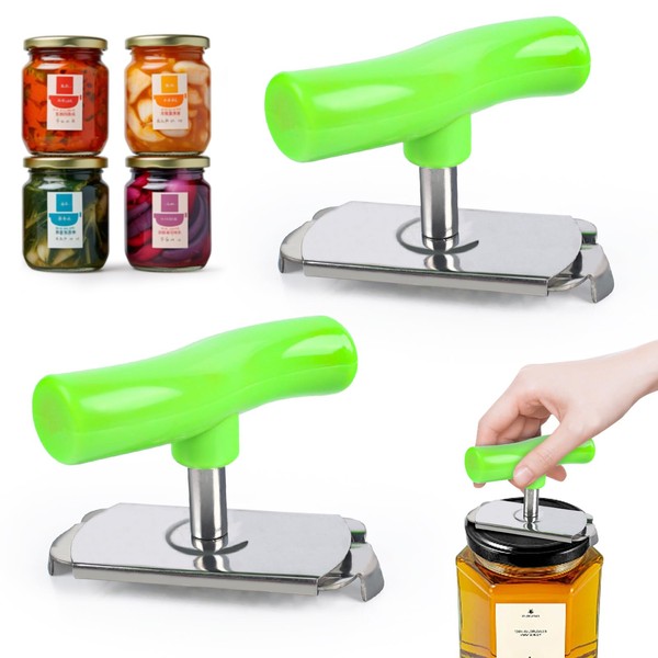 JWTRSVTY 2pcs Stainless Steel Lids Off Jar Opener, Labour-Saving Can