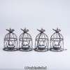 Solar Lanterns Outdoor Waterproof, Rust Iron Cage Candle Holder with